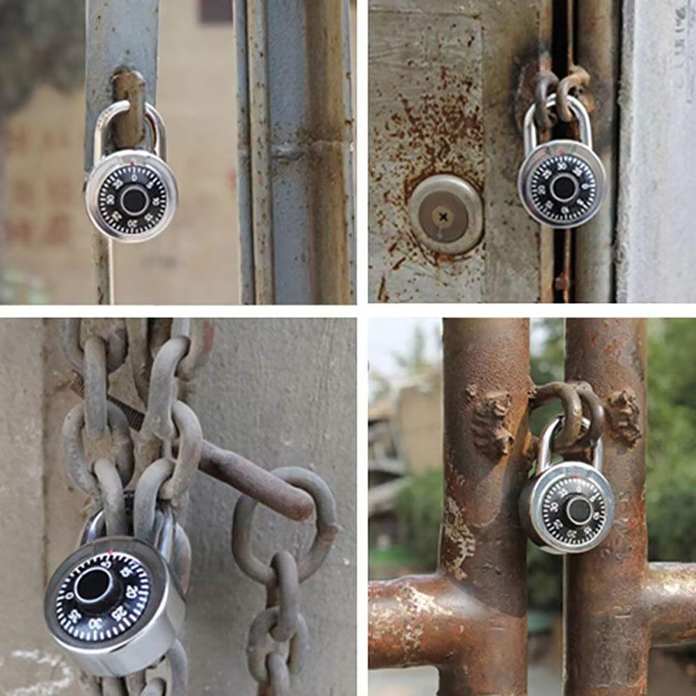 NEW High Security Dia Lock Round Waterproof Digit Combination Lock Stainless Steel Password Lock Lock