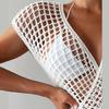 Swimsuit Exterior Matching Sexy Hollow Beach Dress Outfit Bikini Knitted Blouse