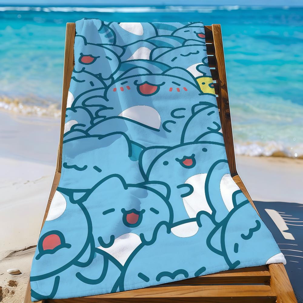 Cute B-Bugcat Capoo Towel Sports Quick Dry Travel Camping Sandproof Soft Light Large Beach Towel