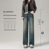 Women's High-Waisted Retro Straight-Leg Jeans - Spring 2025 Slimming and Loose Fit