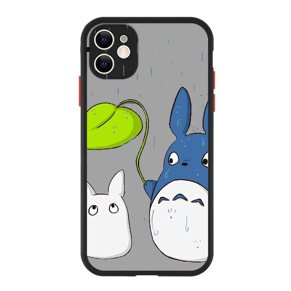 Χαριτωμένη Θήκη Θωράκισης Αντικραδασμική Ματ Τηλεφώνου My Neighbor Totoro Για iPhone 13 14 12 11 Pro Max XR XS X 7 8 Plus Σιλικονούχο Κάλυμμα Μπούμερ