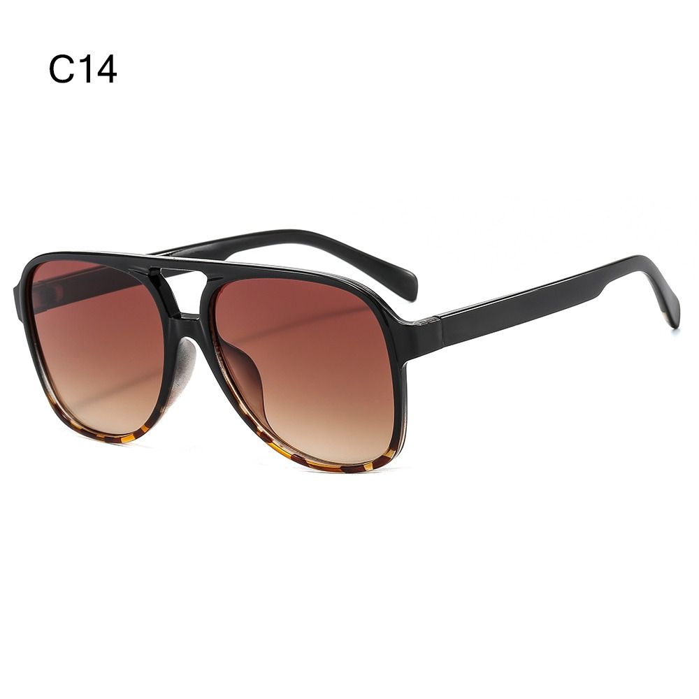 Trendy Double Bridge Oversized Pilot Sunglasses UV400 Protection Classic Big Shades 70s Sun Glasses for Women & Men