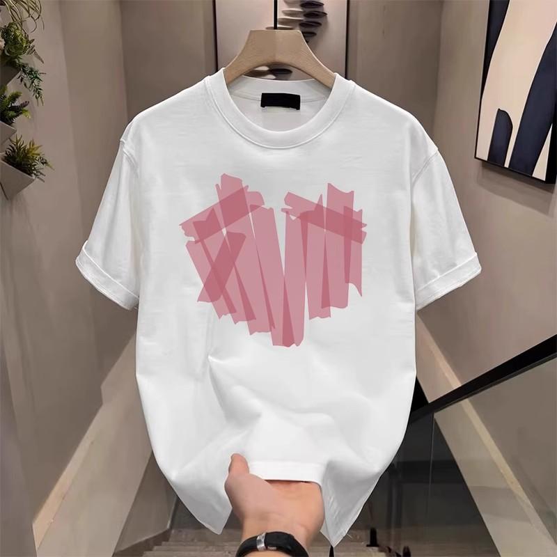 Trendy Brand Short-Sleeved Pure Cotton Men'S Printed T-Shirt Trendy Men'S And Women'S Versatile Round Neck T-Shirt Men'S