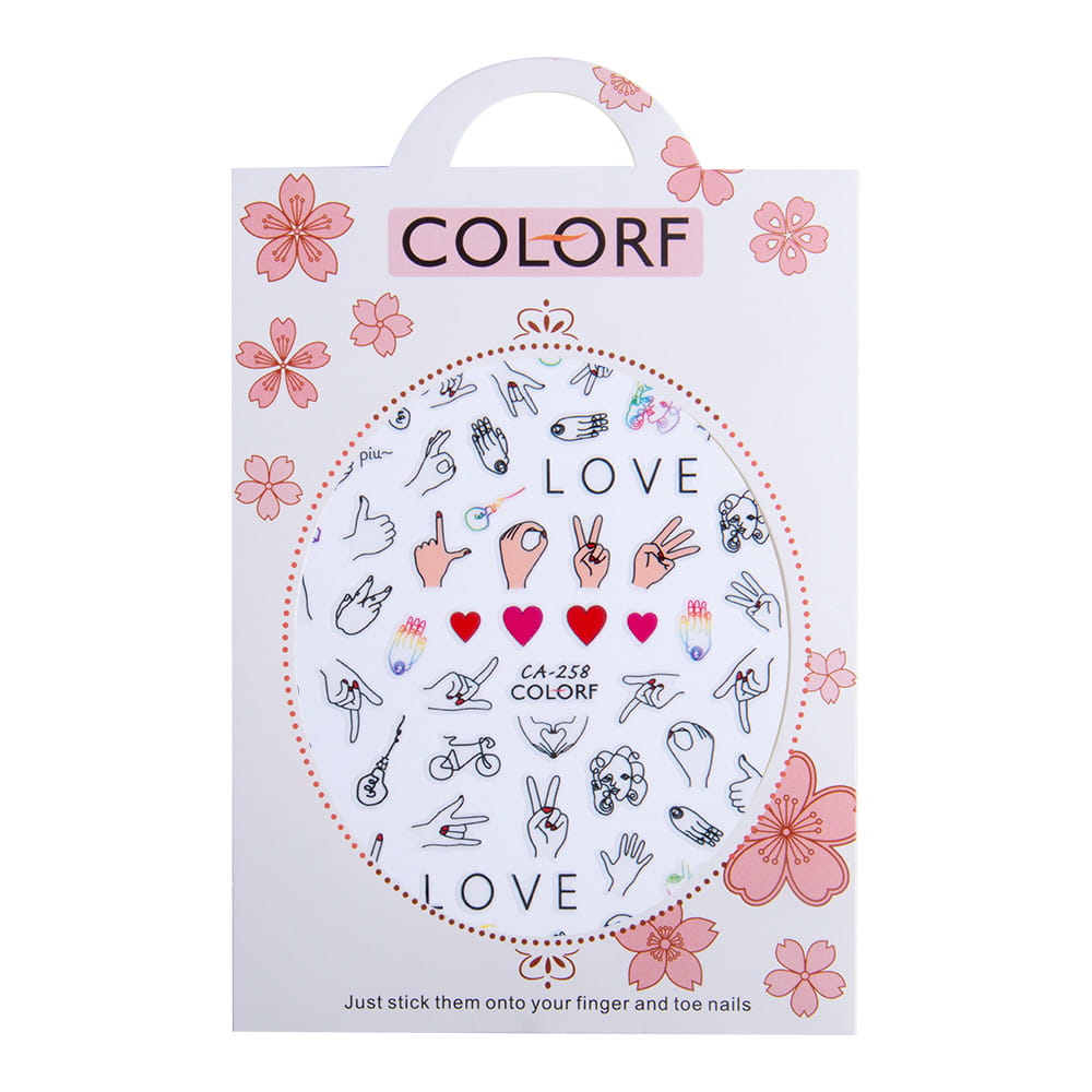 Naklejki Do Paznokci Cienkie Samoprzylepne Walentynkowe Nr Ca-258
