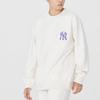 MLB Cashew Flower Sweatshirts Unisex Ecru Crew Neck Moderate Regular 3AMTI0126-50CRS