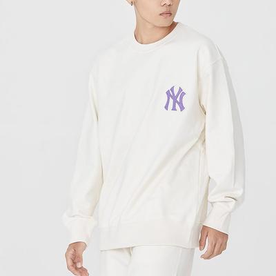 MLB Cashew Bloemen Sweatshirts Unisex Ecru Ronde Hals Normaal Regular 3AMTI0126-50CRS
