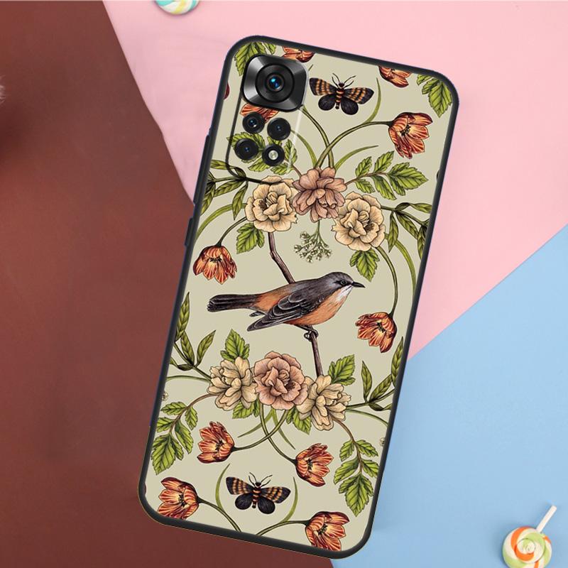 Garden Birds Cover For Xiaomi Redmi Note 13 14 Pro 12 11 9 10 9S 10S 11S 12S Redmi 14C 10C 12C 13C Case