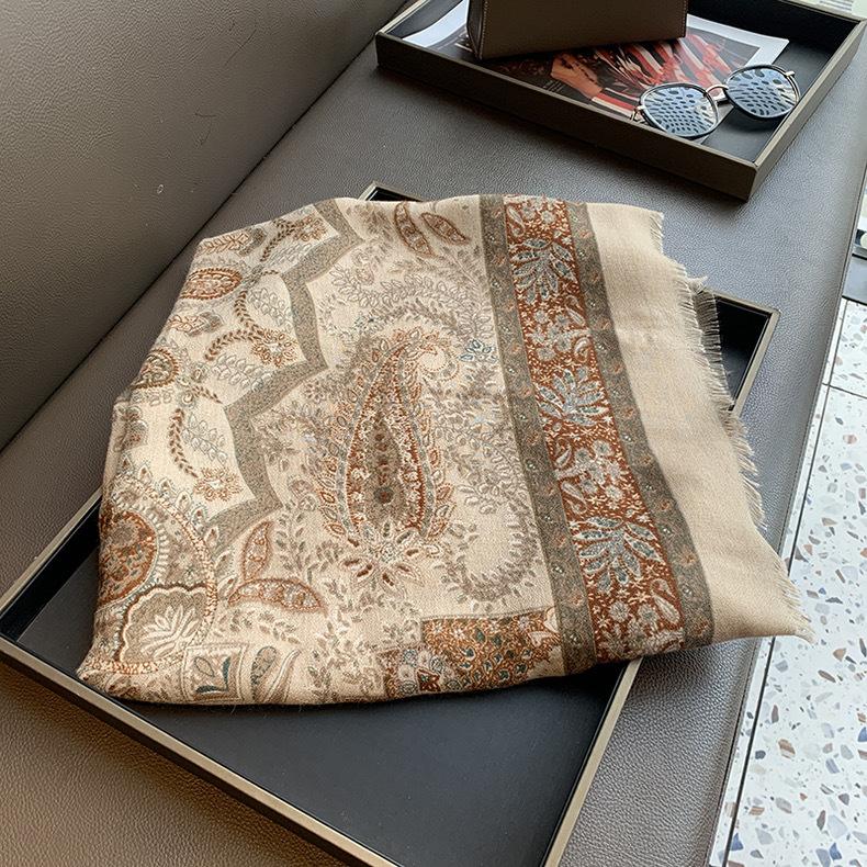 130*130cm Extra Large Square Scarf Fashion Scarves Cotton and Linen Hand Feel Scarf Lightweight Wraps Neck Scarves for Women