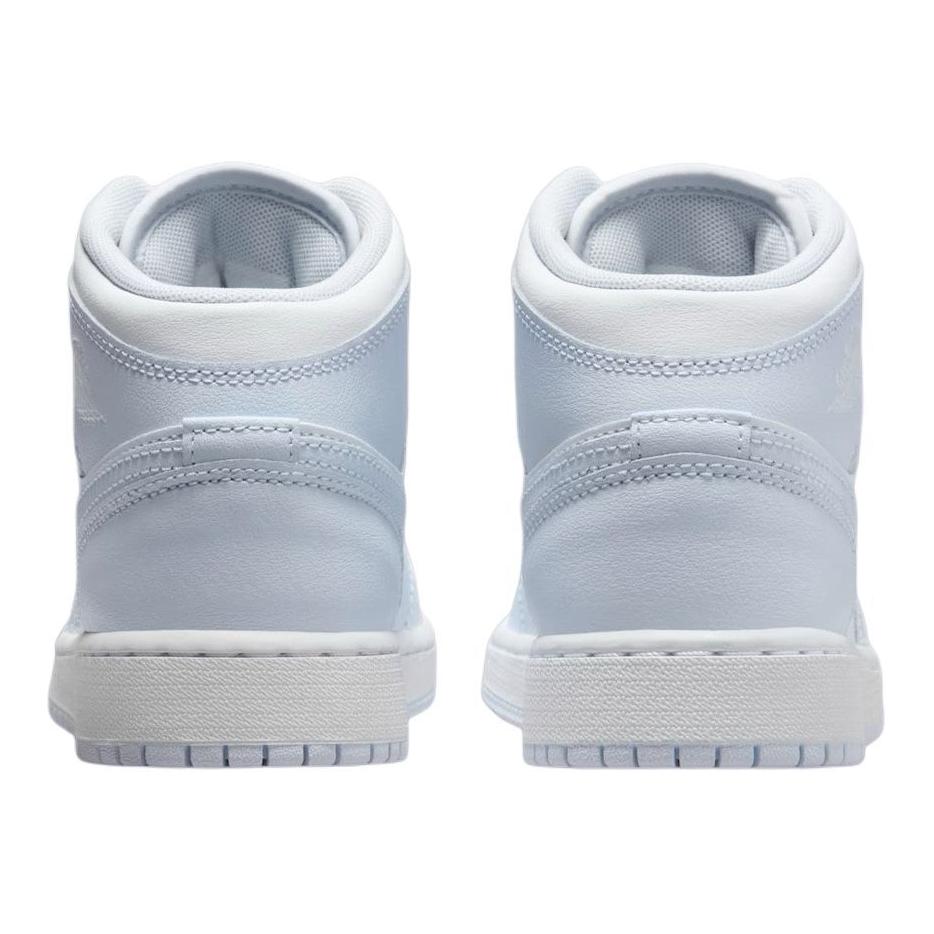 Jordan Air Jordan 1 Slip Resistant Abrasion Resistant Mid Top Children's Basketball Shoes White Blue Unisex FD8780-400