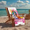 Custom Name Ultra-Soft Beach Towel with Ms. Rachel Theme,Ideal for Pool - Camping, Diving - Perfect Travel Essential, Vibrant Beach Towel.