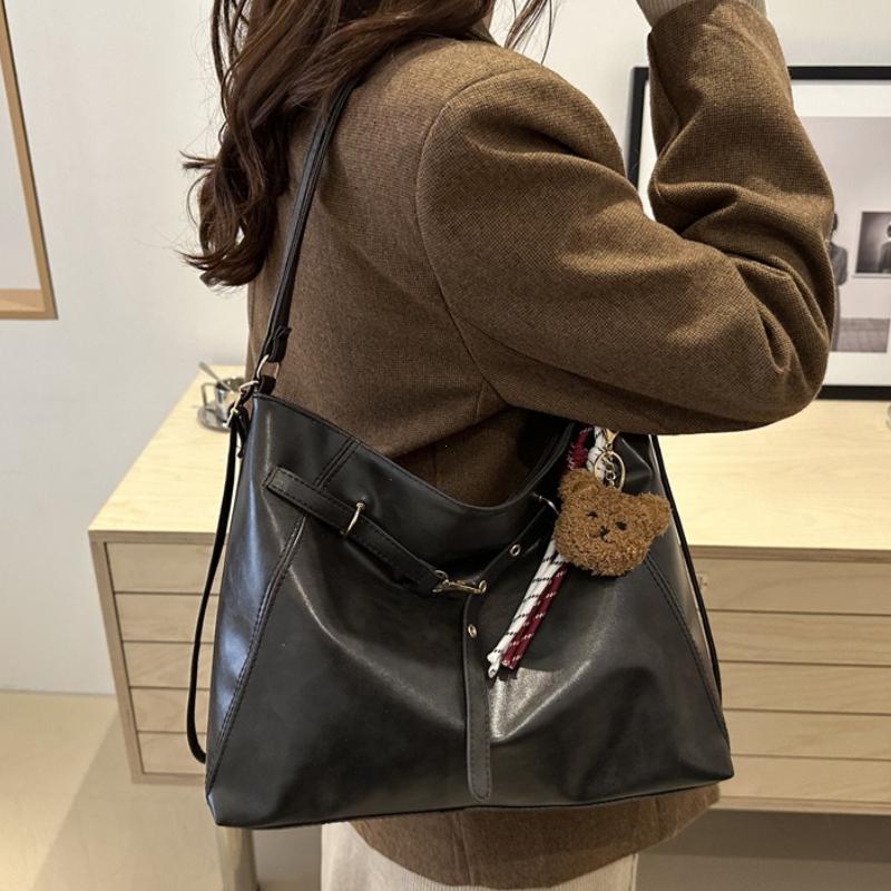 Retro Large Capacity Women's Tote Bag able Casual Double Shoulder Backpack for Autumn Winter Arrival Trendy Handbags