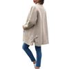 New Autumn Winter Women's Lapel Collar Solid Color Casual Bowknot Woolen Coat