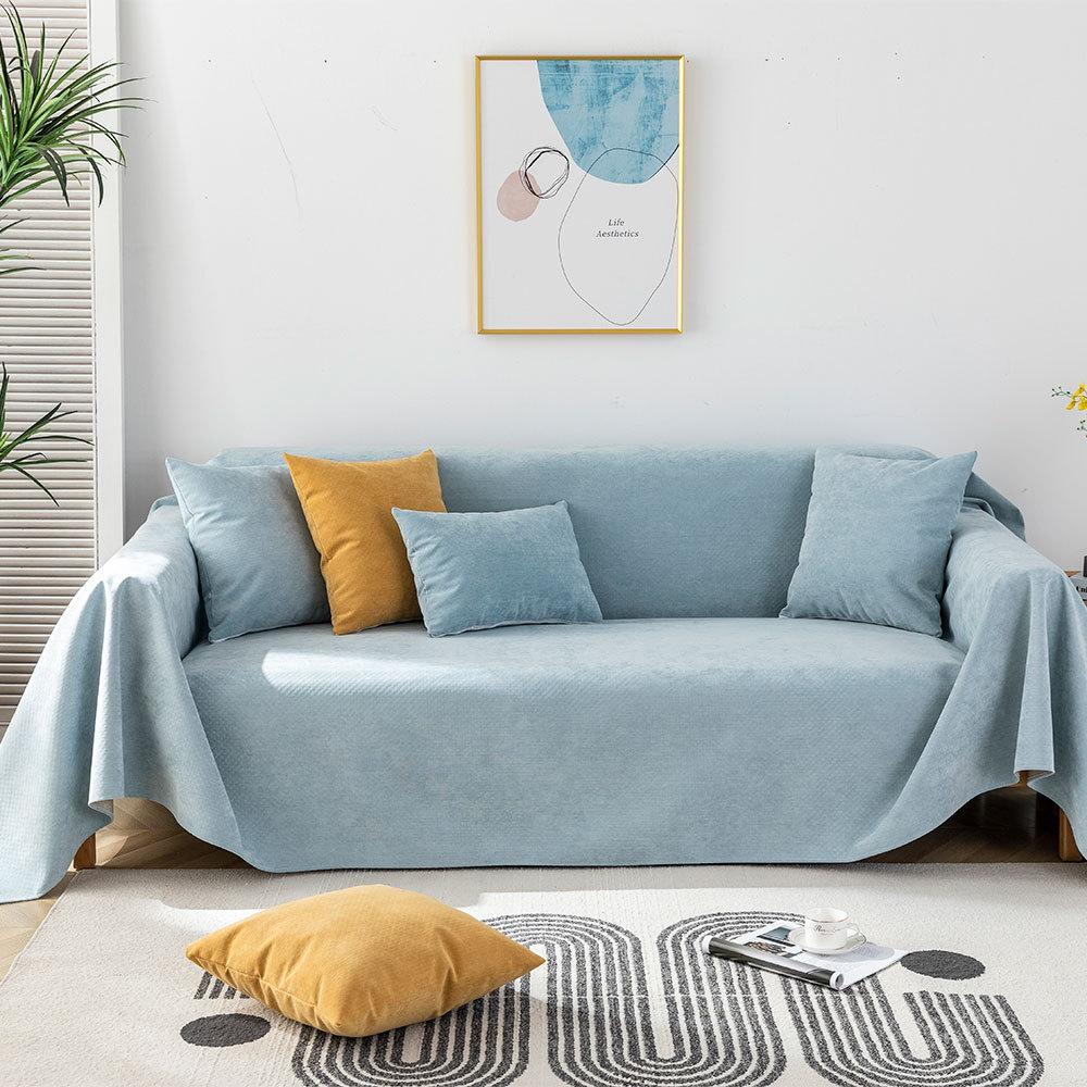 Four Seasons Universal Fabric Style Solid Color Waterproof Sofa Towel Simple Pet Urine Barrier Sofa Cushion Towel