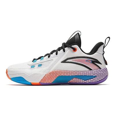 Speed Battle 5 Topánky s okrúhlou špičkou Pohodlné Tlmiace Nárazy Odolné Stredne Vysoké Basketbalové Topánky Pánske Basketbalové Topánky Biela Čierna Modrá 112341113-3