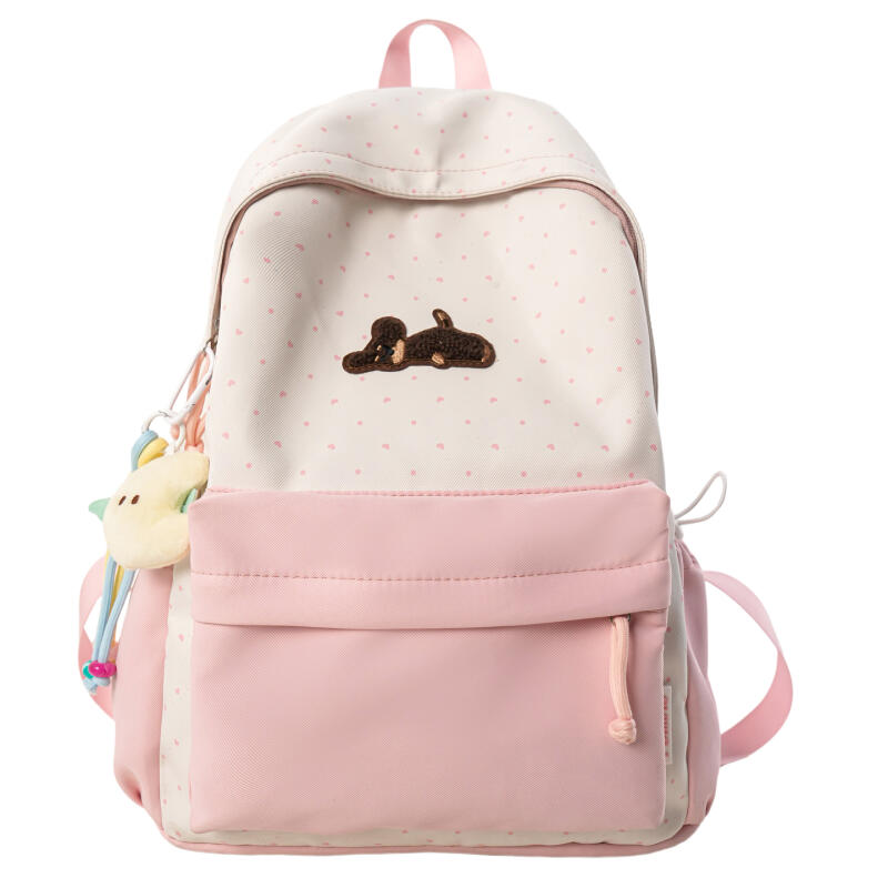 Student Color Block Schoolbag Women's Large Capacity Backpack