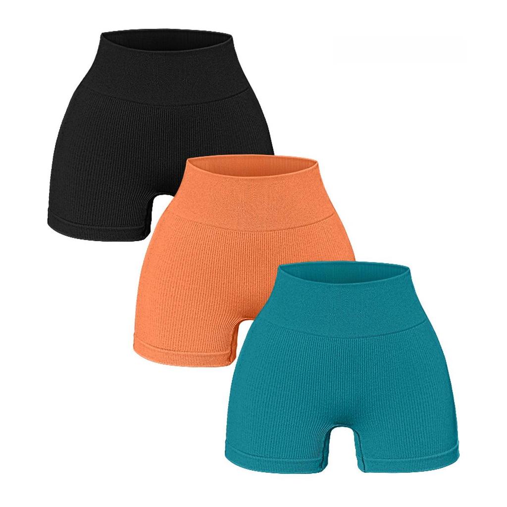 Nahtloses einfarbiges sexy Rücken Yoga Set - 3-teilig