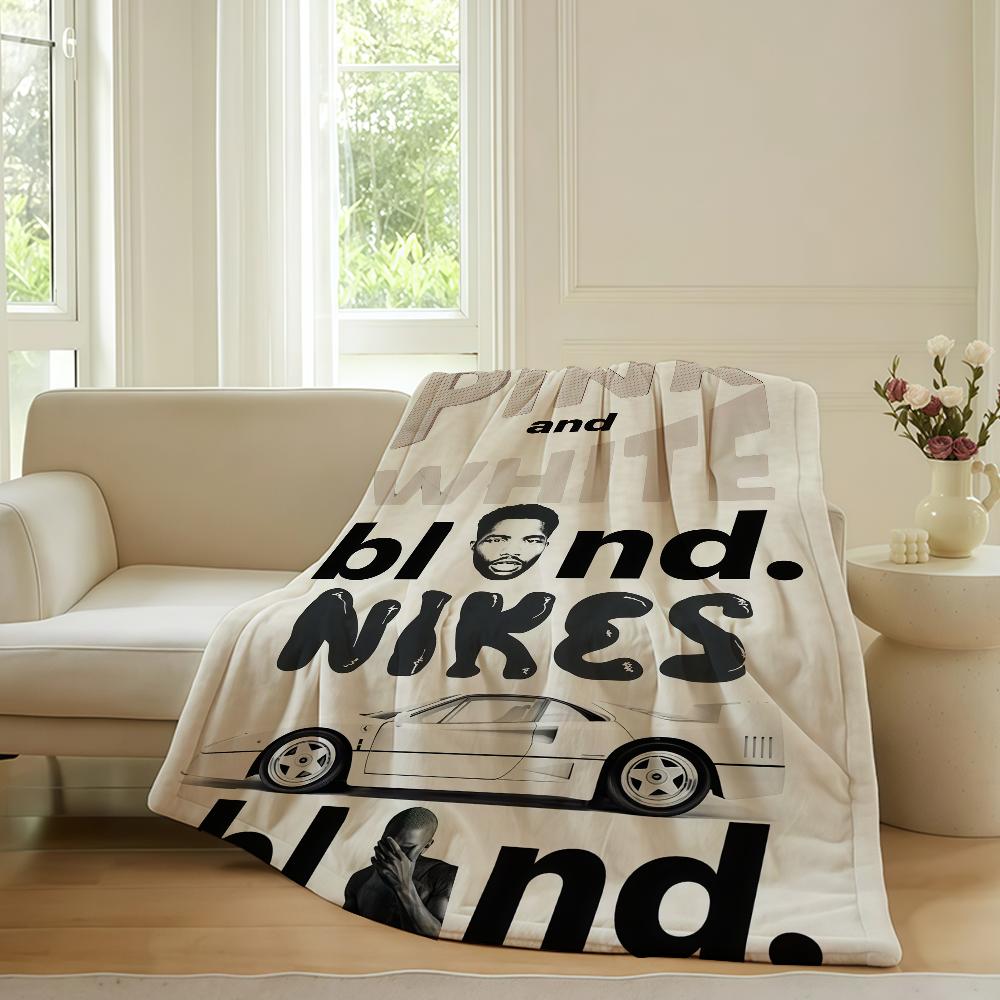 

American singer F-frank O-ocean Blanket For Sofa Office Bed Plane Travel Sleep Read Relax Camping Soft And Warm 30x40in