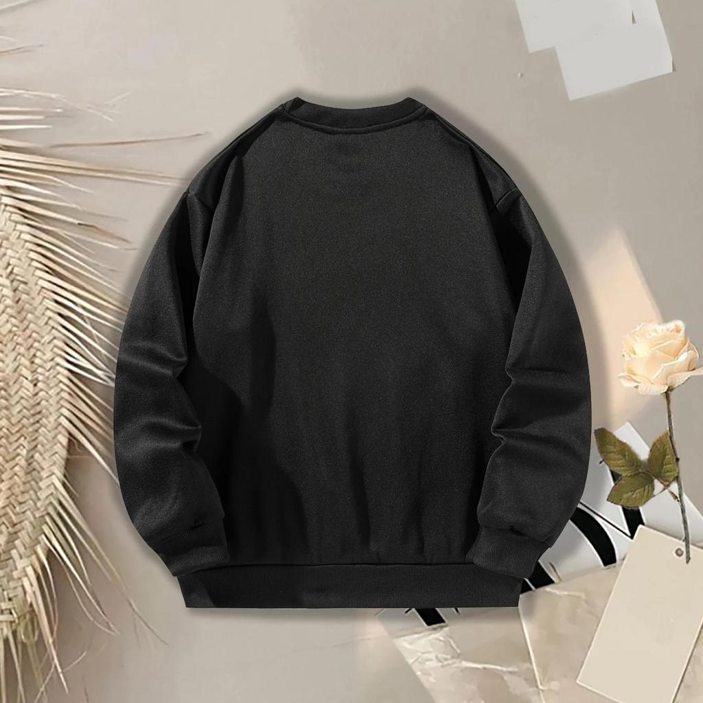 Womens Sweatshirt Pullover Basic Fashion Outfits Costumes Autumn Casual Tops M