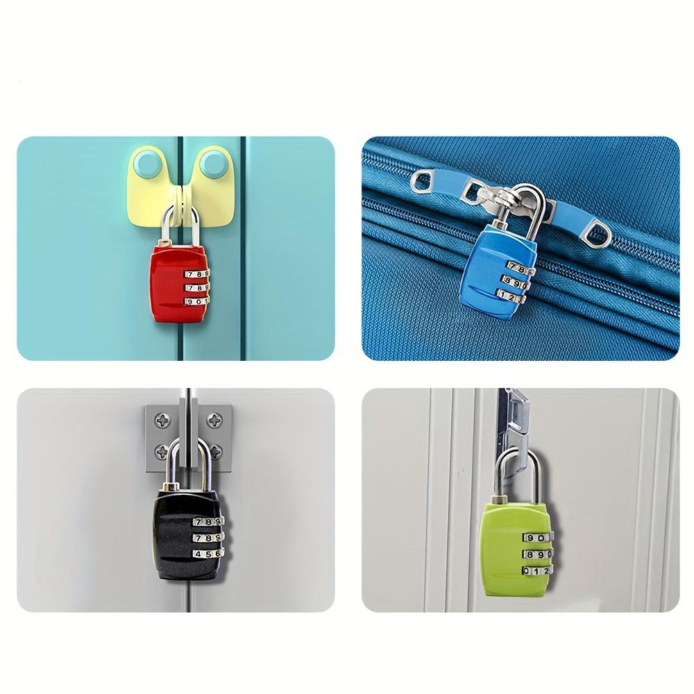 Password Lock 3 Position Password Lock Padlock, Suitcase Padlock for Gym, Cabinets and Luggage - Durable, Travel Padlock