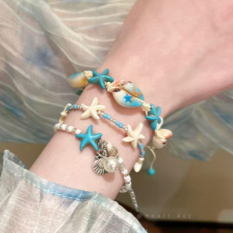 Female Island Bead Stacked Bracelet