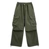 Spring Autumn Boys Cargo Pants Children Spring Casual Trousers Children Straight Loose Pants Teenager Solid Color Wide-leg Clothing