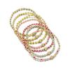 7 bunte Reiskörner-Armbänder im Bohemian-Stil mit mehreren übereinander liegenden Schichten, elastisches Armband für Damen