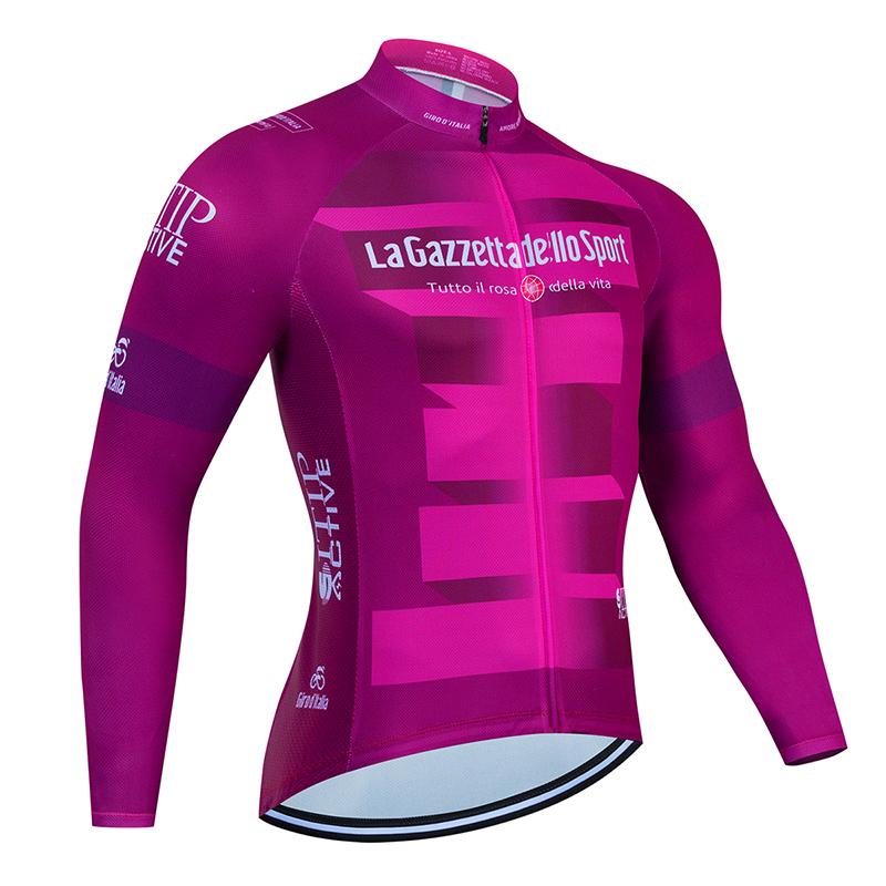 Mens Cycling Long Sleeve Top Slim Fit Breathable Lightweight Mountain Road Bike Jersey Outdoor Riding Sports Wear