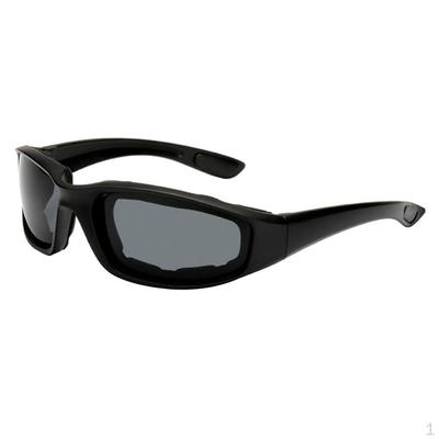 1 paire de lunettes de moto, lunettes de soleil rembourrées, anti-poussière, coupe-vent