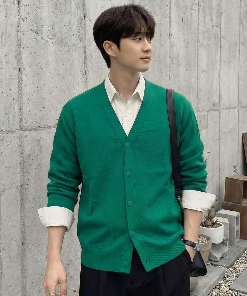 Cutz V-Neck Knit Cardigan - 4 Colors