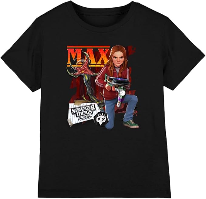 Stranger Things Tales from 85 Max Kinder T-Shirt, Schwarz 160