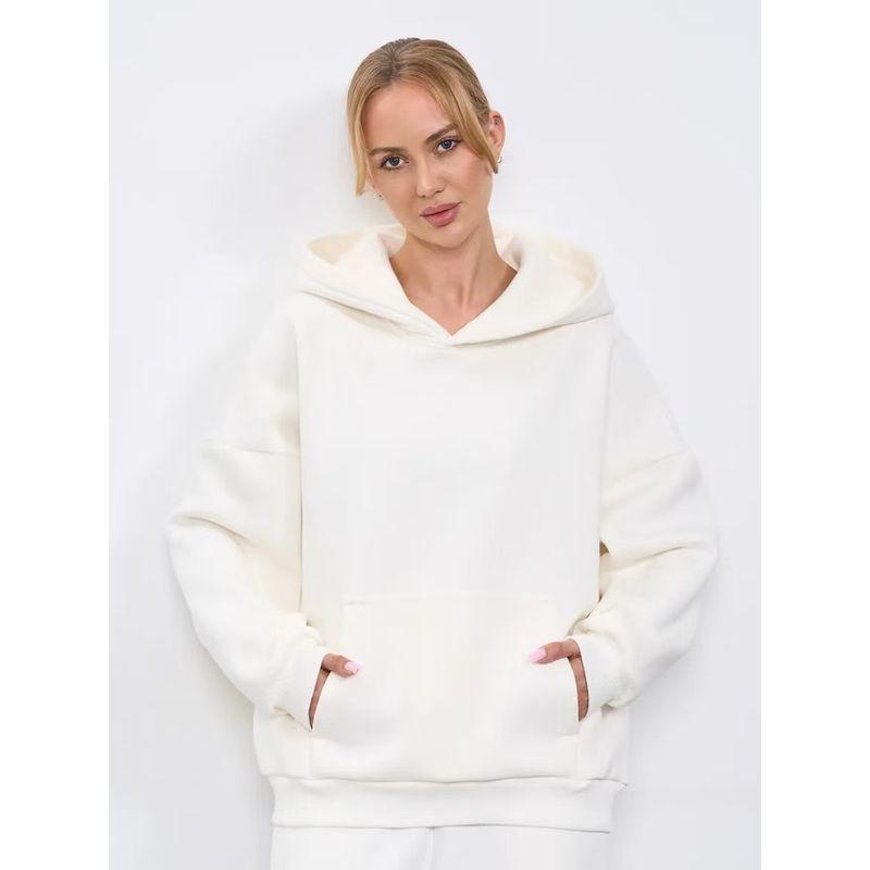 European and American New Loose Casual Hood Long sleeve Pocket Hoodie Top Loose Casual Hooded Top