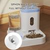 2 in 1 Practical Dog Water Food Bowl Water Dispenser for Pet Cats Lovely Dog Feeder Large Capacity Food Container Bowl