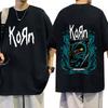 Korn Music Concert Rock Band WORLD TOUR T Shirt Vintage Metal Gothic Oversized T-shirt Streetwear Short Sleeve T Shirts
