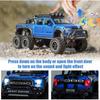 1/24 Scale Toy Pickup Trucks, Truck Toy, Ford F150 Diecast Metal Pickup with Sound and Light, 6x6 Off-Road Pull Back Trucks with Motorcycle for Kids