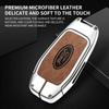 Car Metal Leather Remote Key Case Cover Ford Fusion Mondeo Mustang F-150 Explorer Edge 2015-2018 Car Key Protection Accessories
