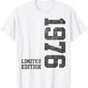 49th Birthday Gifts for Men Women 49 Years Old Vintage 1976 T-Shirt Graphic Custom Printed Short Sleeve Shirts Men Clothing