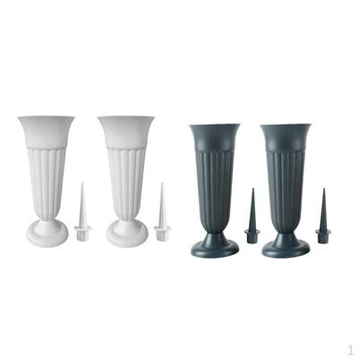 4-teilige Grabvase Abnehmbares Denkmal für Rasen-Blumenarrangements