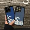 Japanese Waves Phone Case For IPhone 17 16 15 14 13 12 11 Pro Max 16E Plus INS Soft Cover