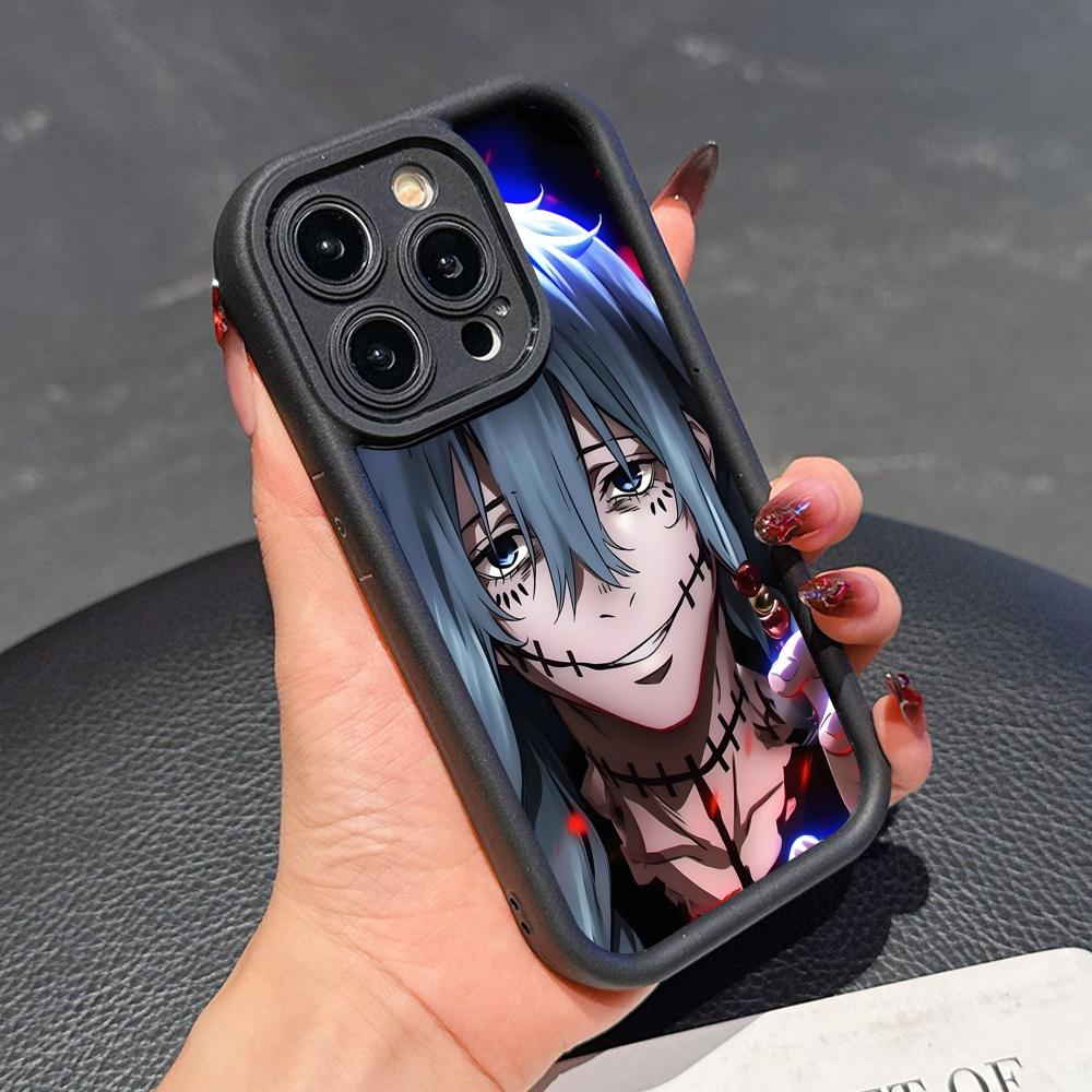 JJK Mahito Phone Case for iPhone 17 16 15 14 13 12 11 Air Pro Max Plus Black Soft TPU Shockproof Cover