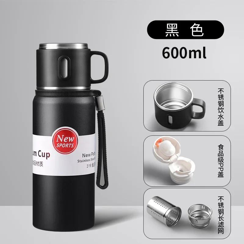 Large Capacity 1500ml Coffee Thermos Vacuum Bottle with Tea Filter Travel Stainless Steel Vacuum Flasks Cup Keep Hot Cold 1L