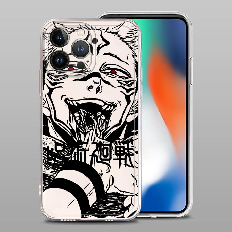 Case for iPhone 17 Pro Max 13 Pro 14 Plus 7 8 XR 11 15 12 Mini 16 XS Max Air Soft Phone Cover Japanese Cool Anime