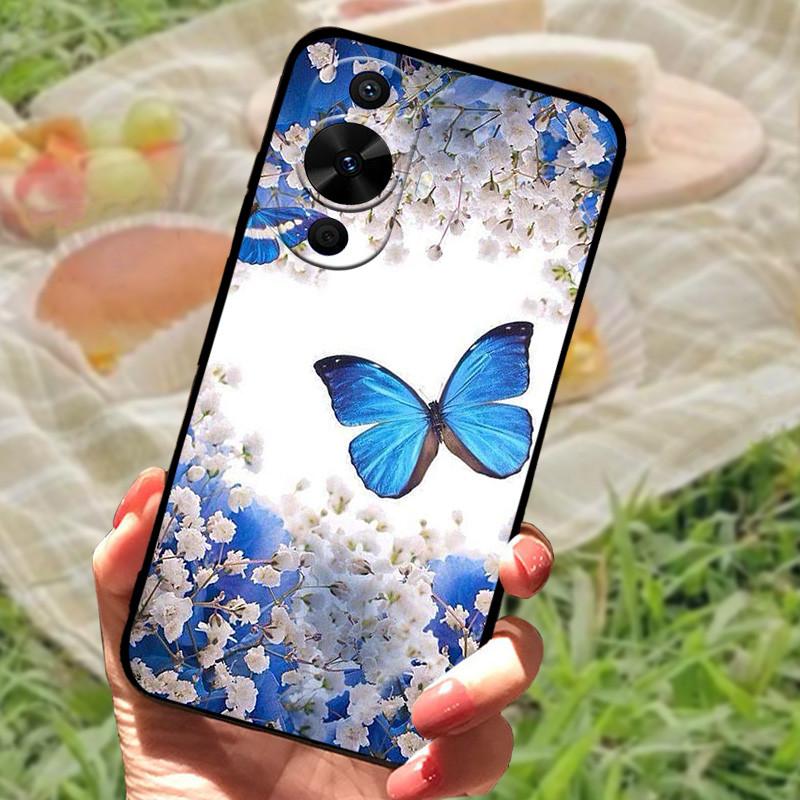 Für Huawei nova 12s Hülle Abdeckung Stoßfest Silikon Weich Schwarzer Bumper Funda Coque für Huawei nova 12s Schutzhülle Rückseite Handyhülle