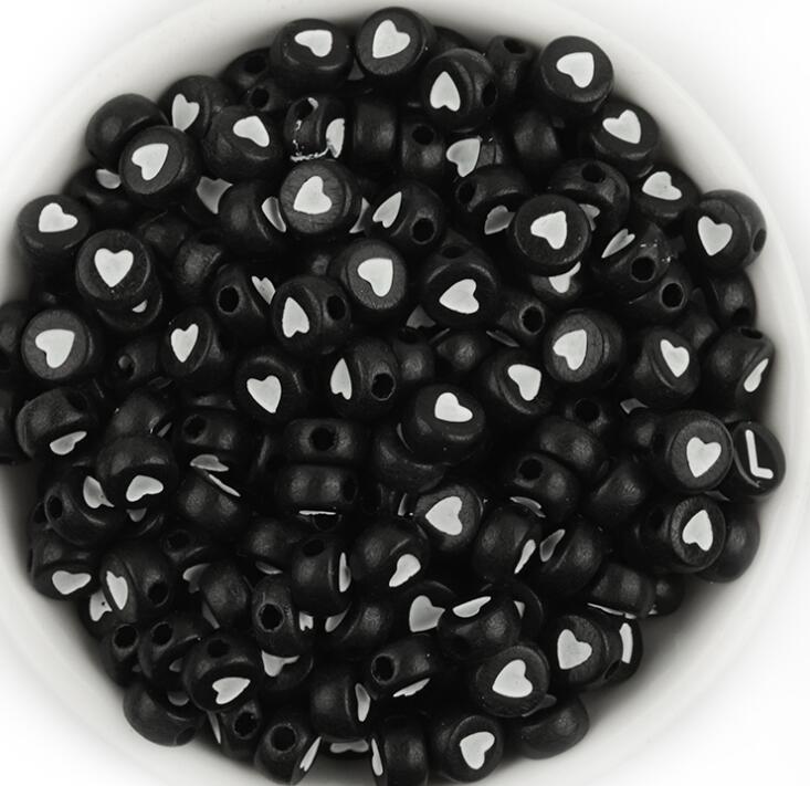 100pcs/Lot Mixed Round Flat Acrylic Letter Beads Alphabet Digital Cube Loose Spacer Beads For Jewelry Making Diy Bracelet
