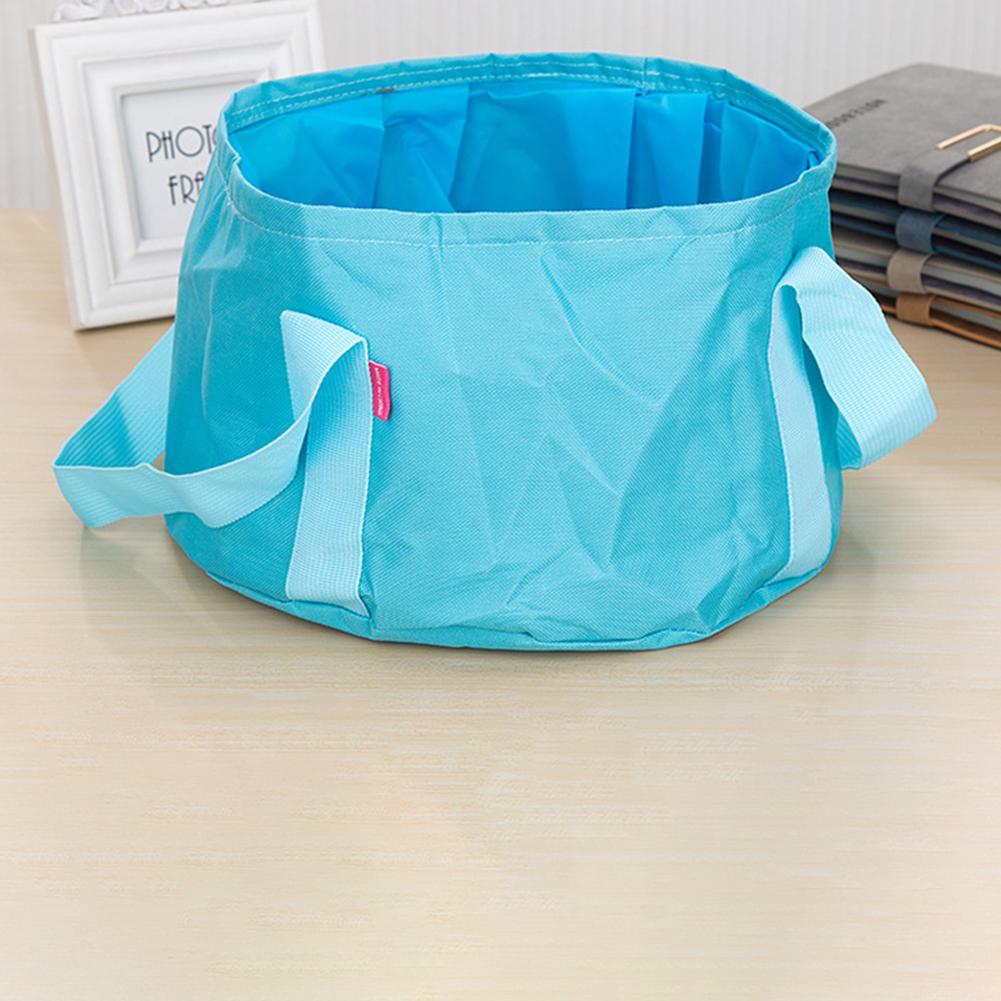 15L Camping Bucket Outdoor Wash Basin Waterproof Folding Bucket Portable Collapsible Water Bucket for Travel Fishing
