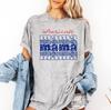 American Mama Comfort Colors Tee, Retro Stars & Leopard, 4th of July