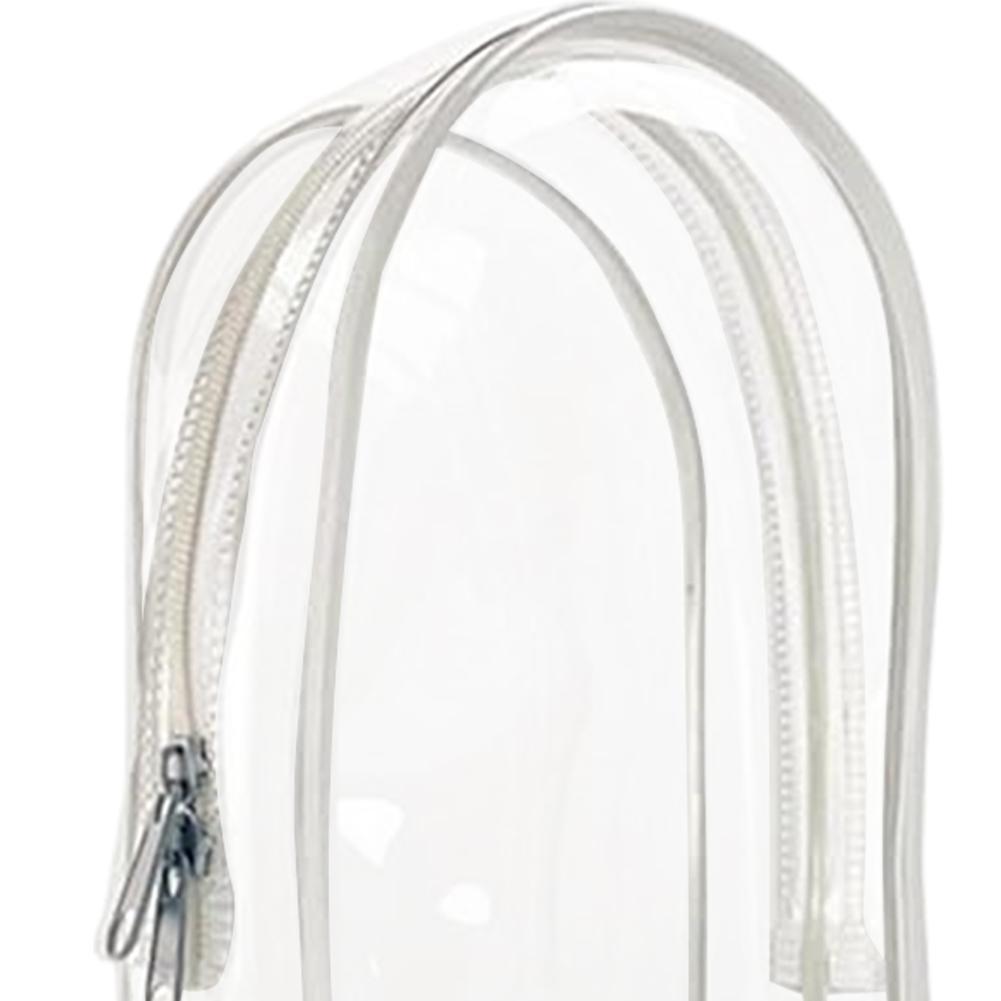 Clear Figure Display Bag PVC Doll Bag with Keychain Mini Doll Hanging Bag Multifunctional Zipper Closure for Lipstick Charms