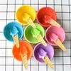 Ice Cream Bowl Set Double Layer Plastic Cup Creative Mixing Bowl Ice Cream Cone Shape DIY Ice Cream Tools Icecream Bowl Spoon