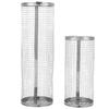 2PCS BBQ Net Tube Stainless Steel Barbecue Grill Basket Rolling Barbecue Cage for Vegetable Seafood