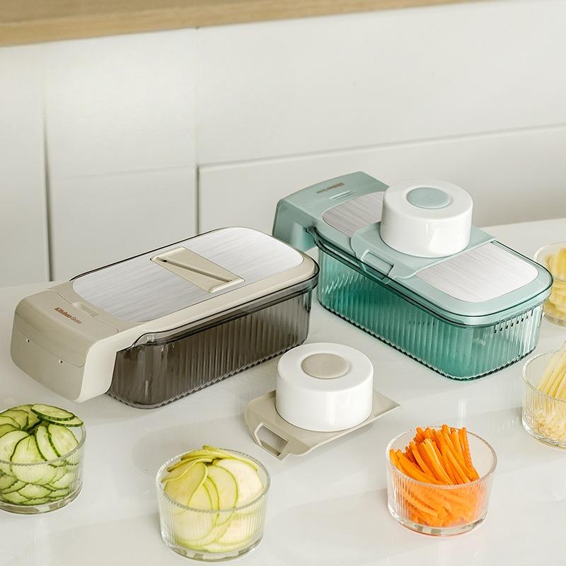 Multifunktionaler Gemüseschneider, Kartoffelraspeln, Reibe, Hobel, Zerkleinerer und Reibe