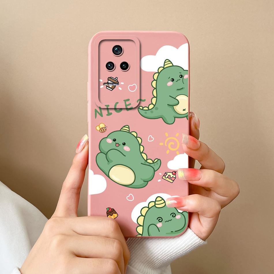 Cute Case For Poco F4 GT Global Version Soft Smooth Liquid Silicone Full Coverage Anti Choc Phone Bumper For Xiaomi Poco F4GT